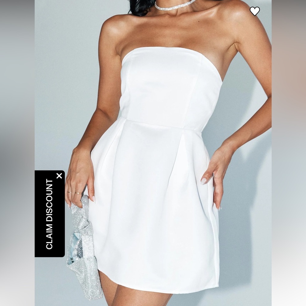Princess Polly Strapless White Dress